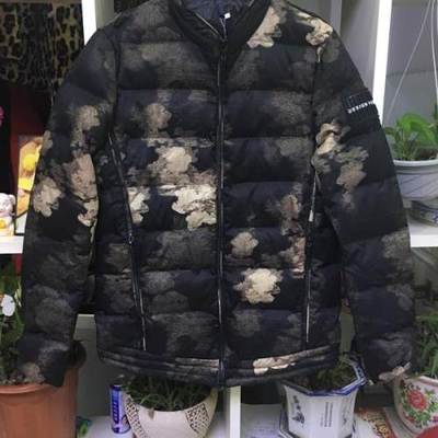 冬季男士短款印花棉服羽絨服 全新帶吊牌-武漢音像制品